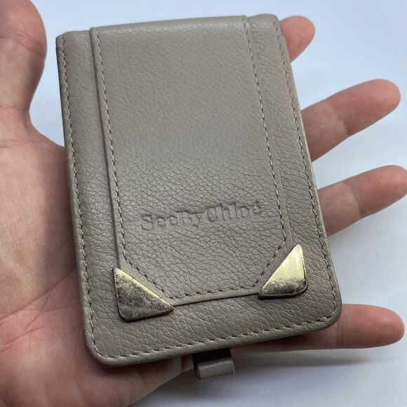 See By Chloe Tan Leather Attachable Card / ID Case w/ Dust Bag - Picture 7 of 8